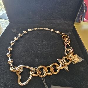 Bnib Versace gold and silver necklace